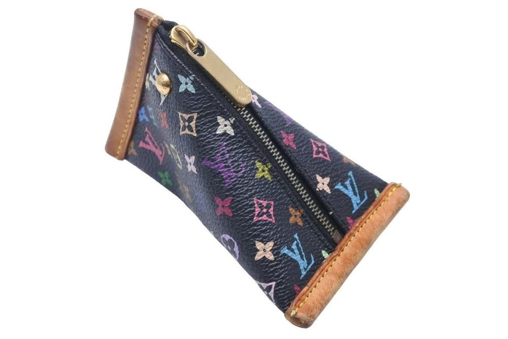 LOUIS VUITTON Berlingo coin case Wallet Purse Pouch Clutch Key Ring Multicolor